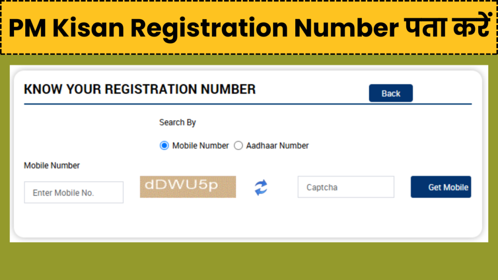 How To Know PM Kisan registration Number Online