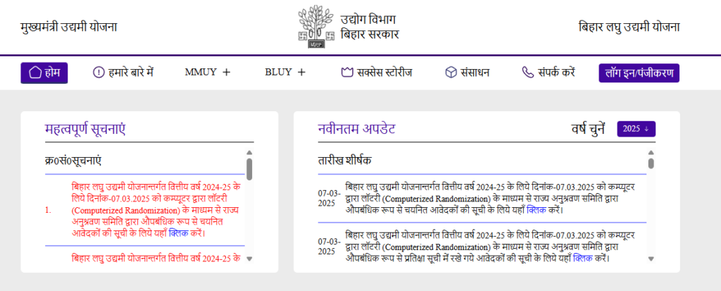 Bihar Laghu Udyami Yojana Selection List 2025