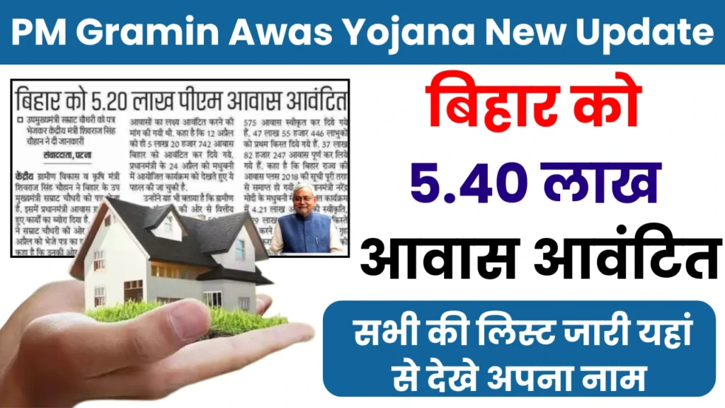 PM Gramin Awas Yojana New Update